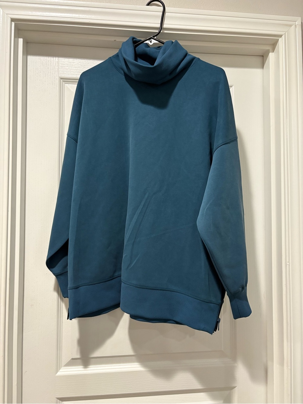 All in Motion Teal Blue Funnel Neck Oversized Sweatshirt - Size Medium